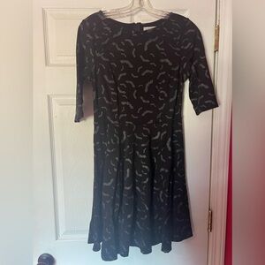 Unique Vintage A-Line Bat Dress *missing belt*
